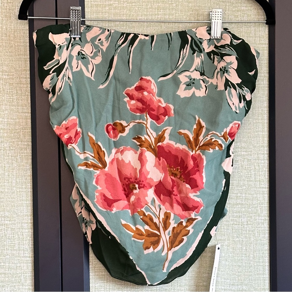 Reformation Lennon Strapless Floral Top in Paloma Print, Euro Chic, NWT, Size 8 - Picture 2 of 7